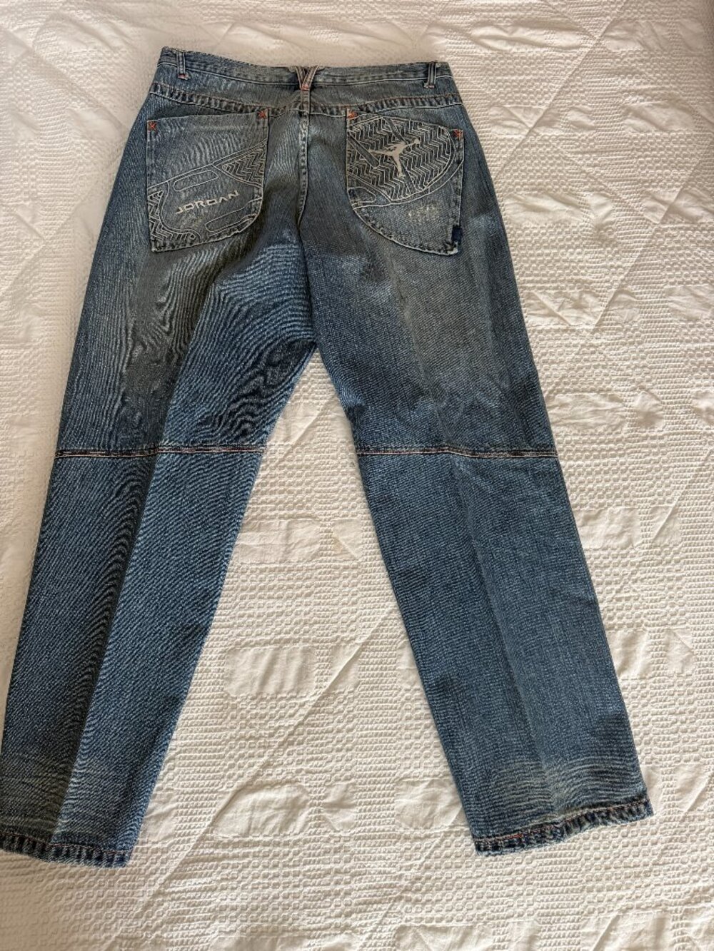 Jordan Brand Men’s Jeans 40x34 Baggy Fit Embroidered Jumpman Denim